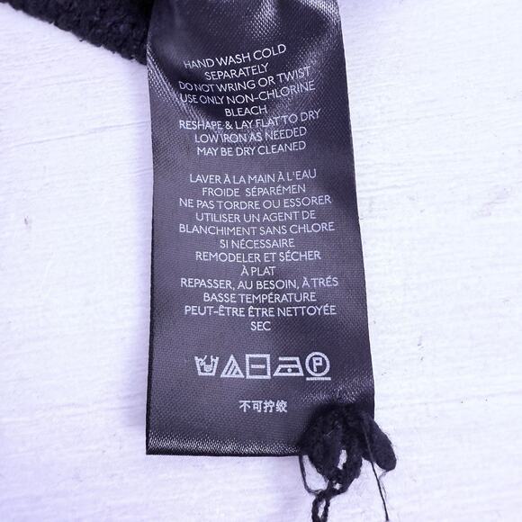 Anthropologie Maeve Oversized Tunic Sweater Medium Black Mock Neck Cozy Classic - Picture 11 of 16